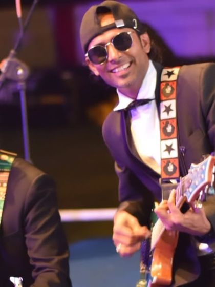 Sharing a smile on stage during our performance for the Indian Army. It was a privilege to share our music with the real rockstars of our nation.