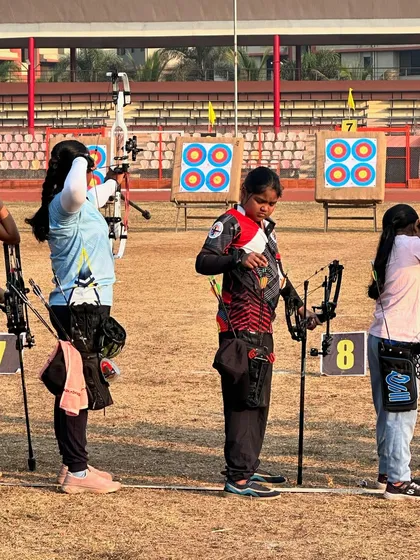Our youth archers competing side-by-side, demonstrating the skills they've learned in our training program.