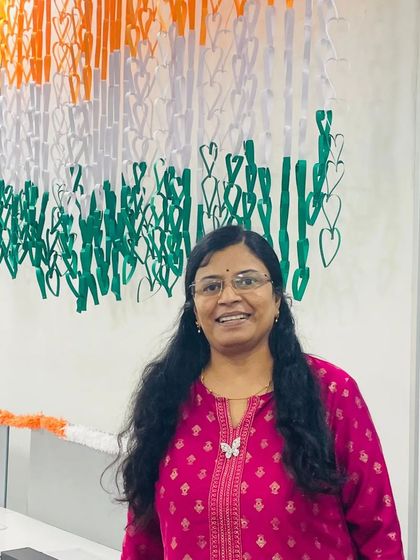 Another photo with our finished creation. It brought so much festive cheer to the office.