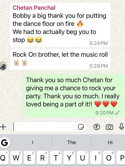 This is the best compliment a DJ can get! I’m so grateful when clients love the music so much they don't want the party to end. My goal is always to keep the dance floor on fire.