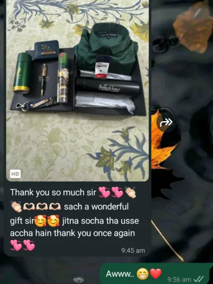 This is why I do what I do. Hearing a customer say my gift was "jitna socha tha usse accha hain" (better than expected) is the best feeling. Your happiness is my priority.