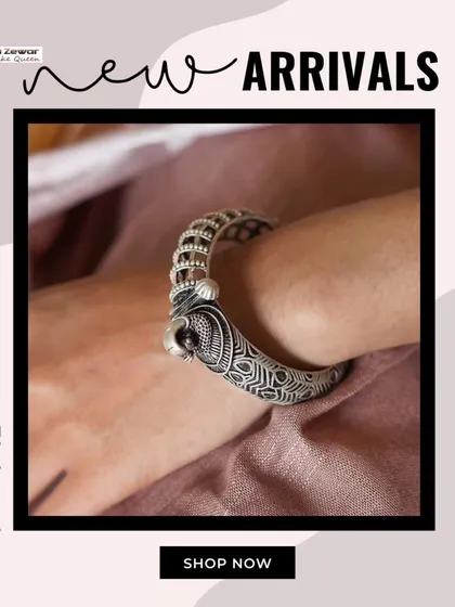 This is my oxidized silver elephant head kada. The intricate carving and traditional design make it a powerful and stylish piece of wristwear.