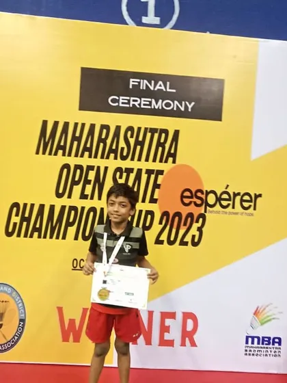 Akshit Vaidya, our Silver Medalist in the Boys U11 Singles category at the Maharashtra State Championship 2023.