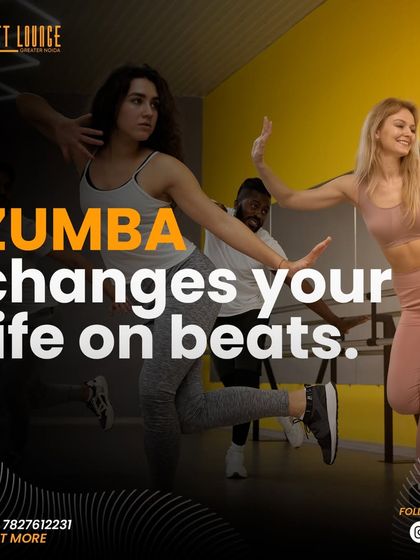 An inspirational graphic highlighting how Zumba can change your life on the beats. It's a workout that truly feeds the soul.