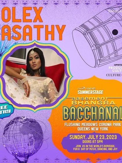 A poster for Rolex Rasathy. The visual branding for my events is tailored to reflect the unique style of the artists I curate.