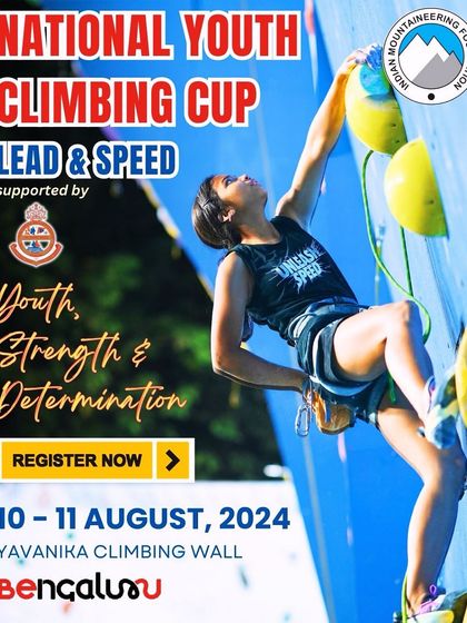 Calling all young climbers! Register now for the National Youth Climbing Cup at the Yavanika climbing wall in Bengaluru to celebrate International Youth Day.