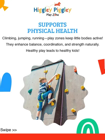 Our play zone supports physical health by keeping little bodies active. Climbing, jumping, and running enhance balance, coordination, and strength naturally.