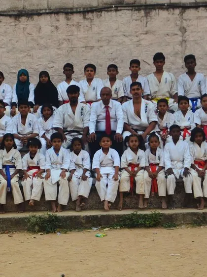 The students of our KR Puram dojo after successfully completing their belt grading exam. The whole Kyokushin family is proud.