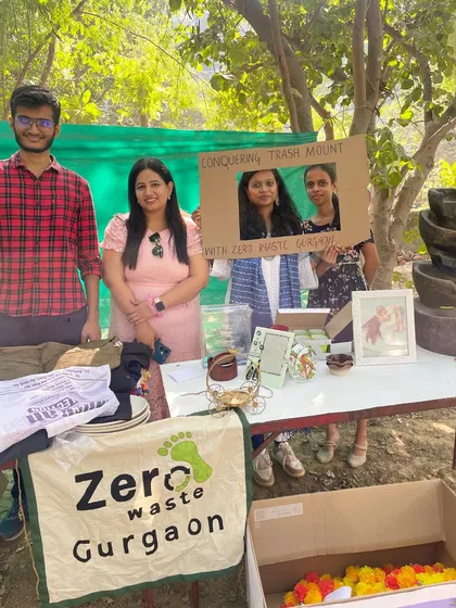 Our team and volunteers at a 'Purana Baksa' pop-up. We love connecting with the community, sharing our mission, and seeing pre-loved items find new owners. It's all about conquering the trash mountain, one thrifty find at a time.