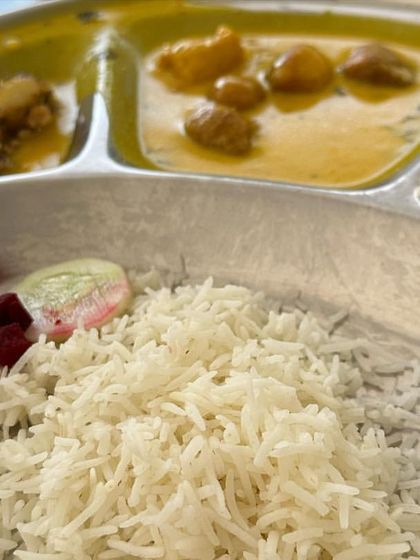 Nourishing our bodies is a key part of every retreat. Here is a simple, wholesome, and delicious satvic meal served at the ashram.