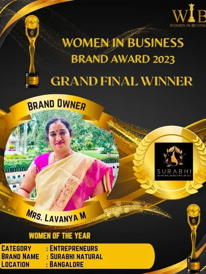 I am so grateful to the Women in Business Brand Award for this recognition. It gives me and other women entrepreneurs the motivation to keep pursuing our dreams. A special thank you to everyone who has been a part of this.