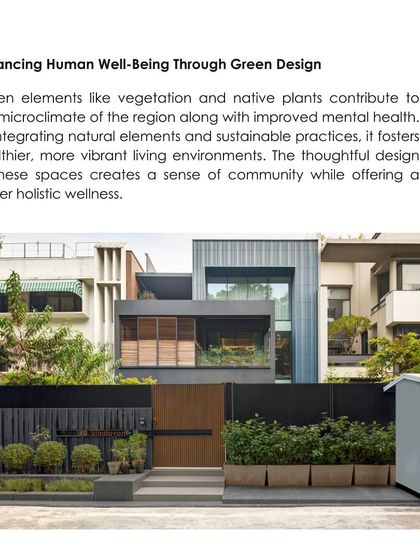 Green elements like vegetation and native plants contribute to the microclimate of a region and improve mental health. By integrating natural elements and sustainable practices, we foster healthier, more vibrant living environments.