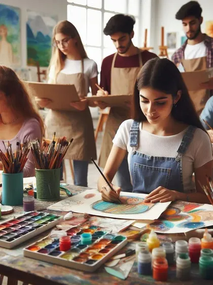 This is the vibrant, friendly atmosphere you'll find in our studio. We believe creativity thrives in a community, where students of all levels can learn, share, and get inspired together.