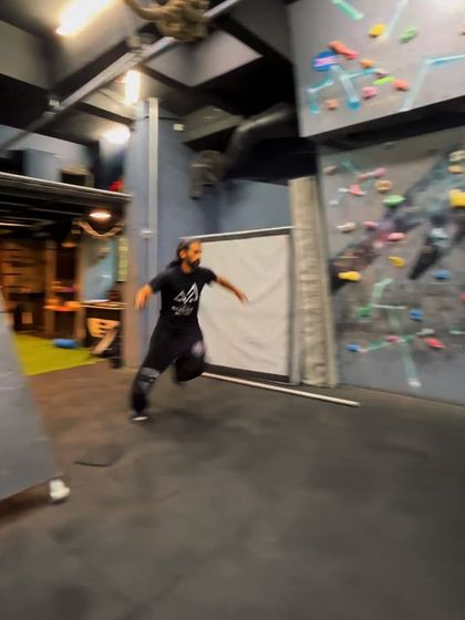 Frame-by-frame breakdown of the barrel roll landing.