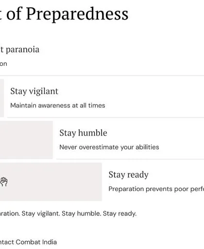 The mindset of preparedness is simple: safety isn't paranoia, it's preparation. Stay vigilant, stay humble, and stay ready.