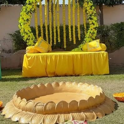 Shanaya Decorations - All-Inclusive Ceremony Packages (Haldi & Mehendi) Signature Ring Backdrops photo 25