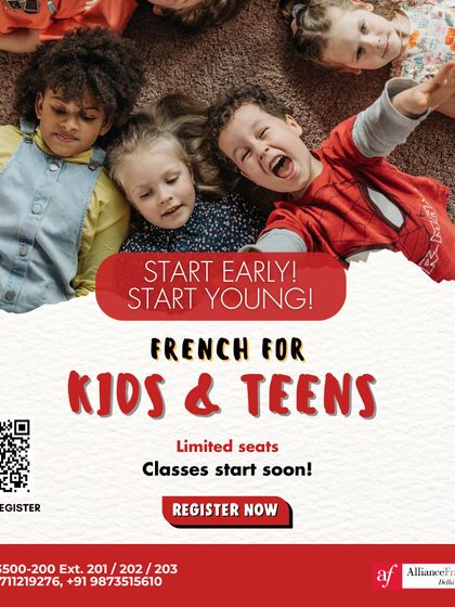 Start early, start young! Give your child the gift of the French language. Our classes for kids and teens start soon, but seats are limited.