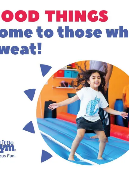 Experience the energy of our parties. Here, a child enjoys our inflatable AirTrack, a safe and exciting feature that allows kids to jump, bounce, and burn off energy in a structured environment. It's 'Serious Fun' in action.