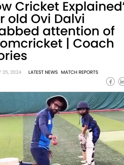 It is always special when the hard work of our young athletes gets noticed. Here is a feature on our 9-year-old player, Ovi Dalvi, by Zoomcricket, highlighting her potential and the work we do with our youngest cricketers.