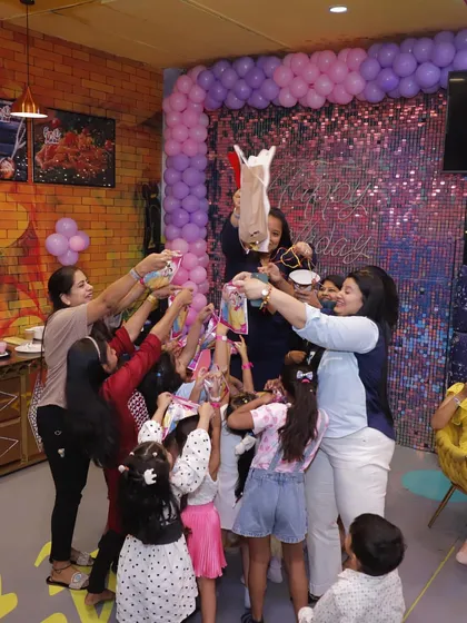 The excitement of receiving return gifts. We create an organized and fun way to conclude the party, leaving every child with a smile.