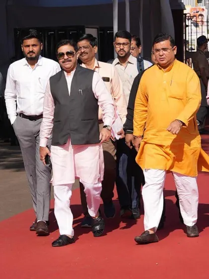 I take pride in dressing leaders. Here, politician Prasad Lad wears a custom-designed pink kurta paired with a classic black Nehru jacket, an ensemble that projects confidence, power, and a deep respect for tradition.