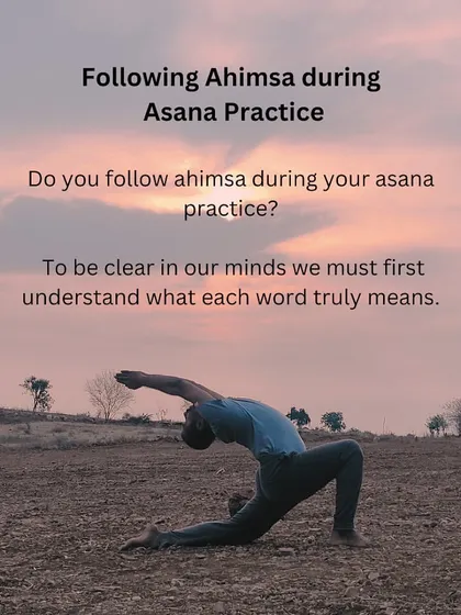 We practice Ahimsa, or non-harm, not just in our actions but also on our mats. This posture, a deep Anjaneyasana or crescent lunge variation, is not about pushing to a limit but about finding a balance of stability and comfort, embodying a peaceful approach to our physical practice against the vastness of the evening sky.