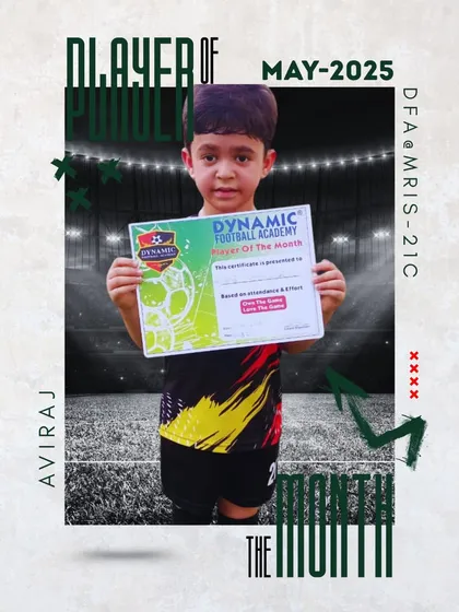 Celebrating Aviraj, one of our Players of the Month for May. He demonstrated brilliant improvement and a fantastic team spirit.
