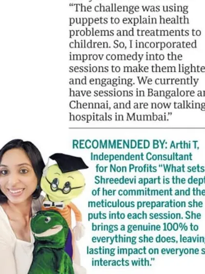 A snippet from a feature in Sunday Midday on my work using puppetry in hospitals. It's a privilege to use my craft to bring moments of joy to sensitive environments.