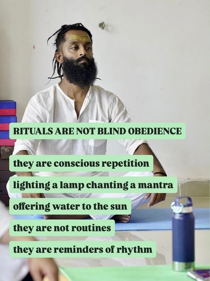 Rituals are not blind obedience. They are conscious, repetitive acts that serve as reminders of the sacred rhythms of life and the universe.