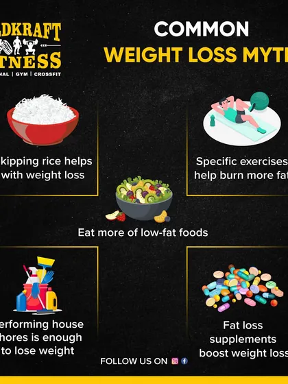 There are many weight loss myths. Skipping rice won't magically help, you can't spot-reduce fat with specific exercises, and fat-loss supplements are not a magic bullet.