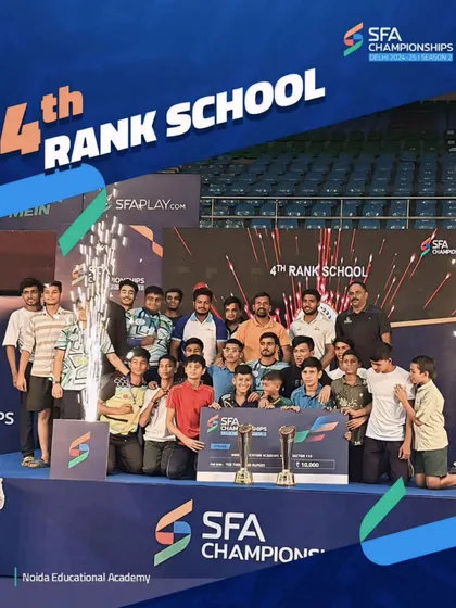 Our academy was ranked 4th overall in the SFA Championship in Delhi NCR, competing against numerous schools and sports.