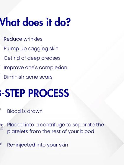 The PRP process is simple. We draw your blood, separate the platelets in a centrifuge, and then re-inject the platelet-rich plasma into your skin. This process helps reduce wrinkles, plump sagging skin, diminish acne scars, and improve your overall complexion.