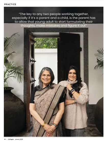 A quote from our feature in Livingetc: "The key to any two people working together, especially if it's a parent and a child, is the parent has to allow that young adult to start formulating their thoughts, make mistakes and figure it out."
