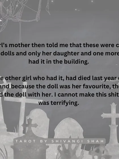 The terrifying story of someone hearing a girl crying through their headphones, finding a headless doll, and discovering its connection to a deceased child.