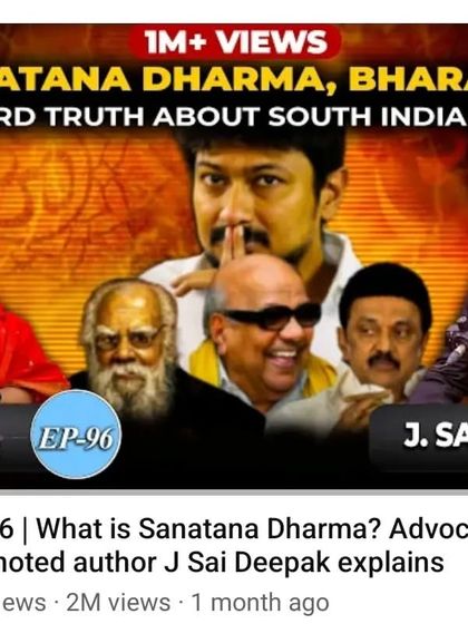 My podcast with Smita Prakash for ANI, discussing Sanatana Dharma and the political realities of South India, crossed 2 million views in a month. The response underscores the resonance of these "hard truths."