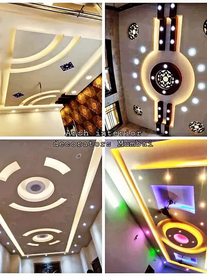 Amazing false ceiling designs for a beautiful home. This set includes both simple geometric patterns and more ornate, circular designs.