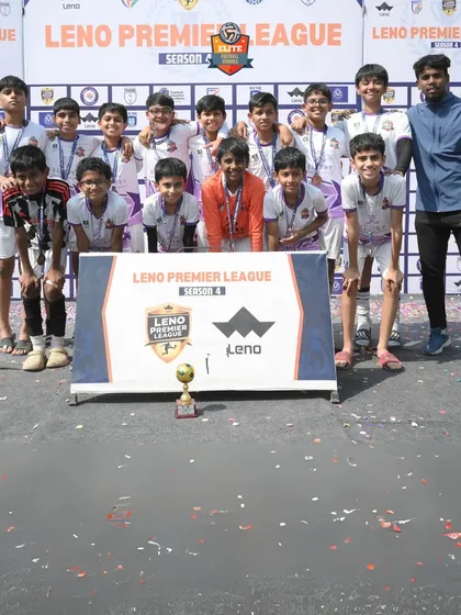 Our U11 team proudly posing after being crowned champions. A season of hard work has paid off.