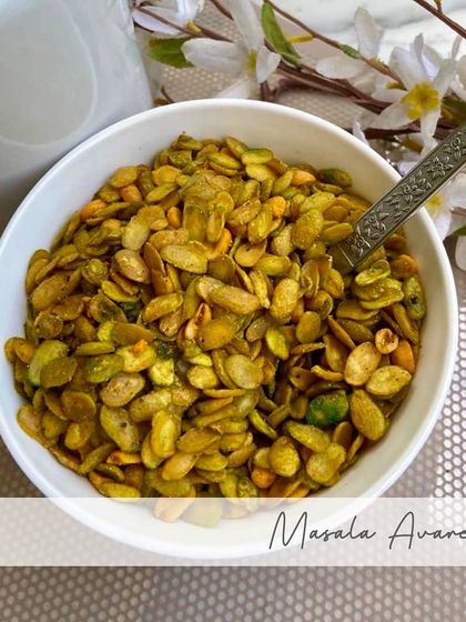 Introducing my Masala Avarebele. These are hyacinth beans, a Bangalore specialty, roasted and tossed in my signature spice blend for a unique and savory crunch.