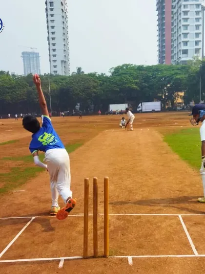This is the moment where practice meets potential. We focus on perfecting every detail of the game, like this young bowler's form, to build a strong foundation for a successful cricket career on a professional pitch.