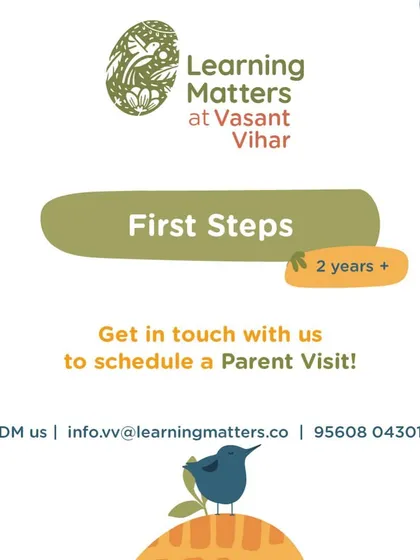 We are excited to announce we are coming soon to Vasant Vihar. Get in touch to schedule a parent visit and learn more about our Parent-Toddler, First Steps, and Early Years programs.