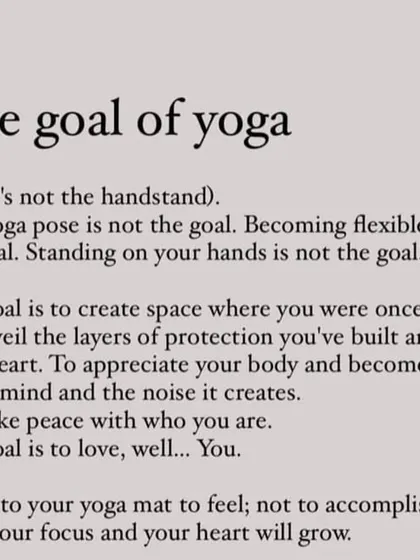This quote perfectly captures my philosophy. Yoga isn't about achieving the perfect pose; it's about the internal journey of creating space, finding self-acceptance, and connecting with your true self.