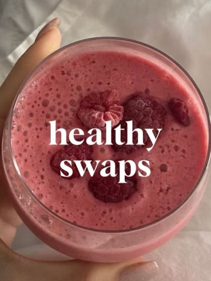 Making healthy swaps is one of the easiest ways to improve your diet. This image of a vibrant raspberry smoothie is a reminder that healthy food can and should be delicious.