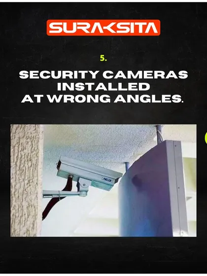 Mistake 5: Installing security cameras at the wrong angles. Improper placement can create blind spots. Our professional installation ensures optimal coverage and clear views of all critical areas.