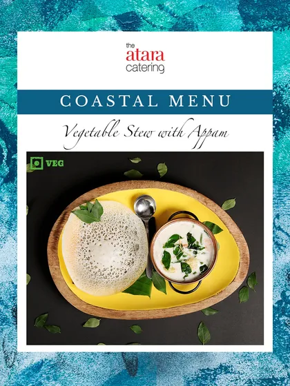 A comforting and classic Vegetable Stew with Appam. This mild and flavourful dish from our coastal menu is perfect for guests who prefer subtle tastes.