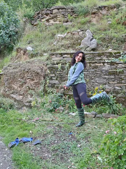 Feeling playful and completely at home in my farm girl element. Life here is about being connected to the earth, wearing gumboots, and not being afraid to get a little muddy.