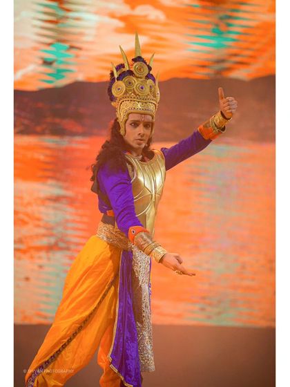 My portrayal of Krishna, a character that embodies wisdom, strategy, and divine grace. Bringing this multifaceted personality to the stage is both a challenge and a spiritual journey for me.