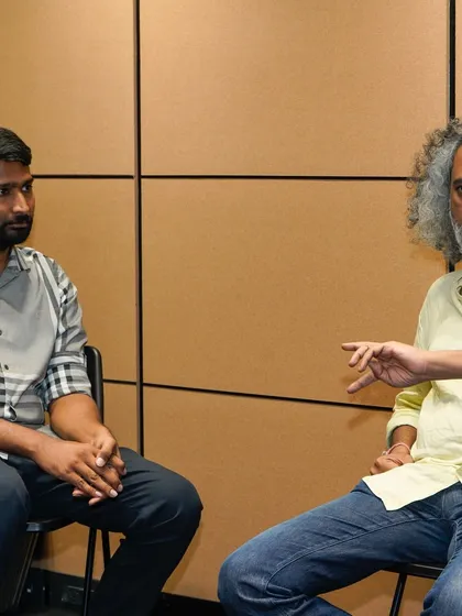 Our partner, Madhav Raman, during an "Open Bench" series with young architects at the IIA Coimbatore Centre, sharing insights about his career and the future of architecture.
