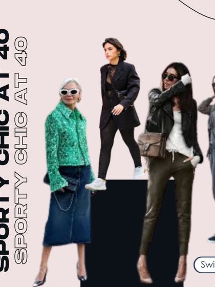 More sporty chic inspiration, showing how to mix textures and refined accessories for a classy, comfortable look.