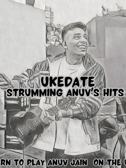 This 'Ukedate' poster is for our Anuv Jain workshop, where we teach you to play his popular songs in a fun, guided session.