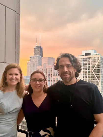 Guests enjoying the view and conversation at our Fireside Chat. Even tornado warnings couldn't stop our community from showing up to support our cause.